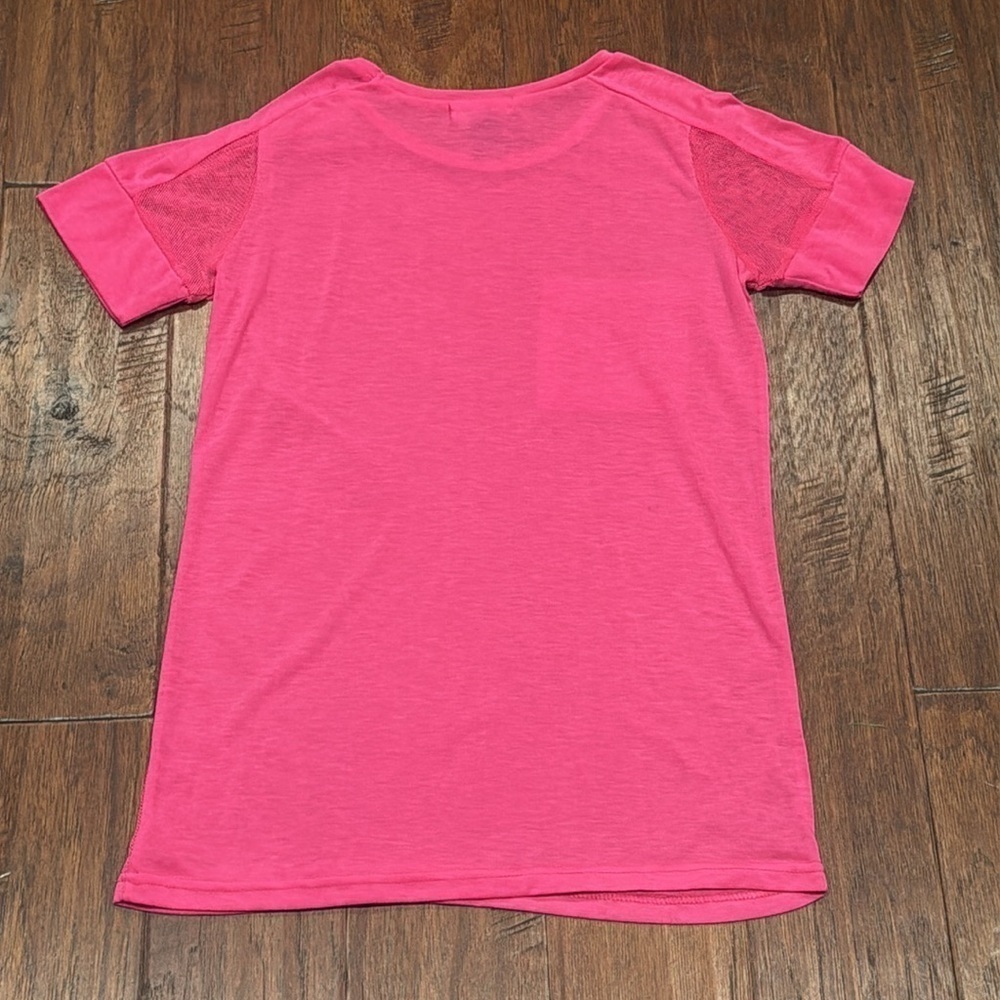 Vibrant Pink See Through T-Shirt - Picture 7 of 8